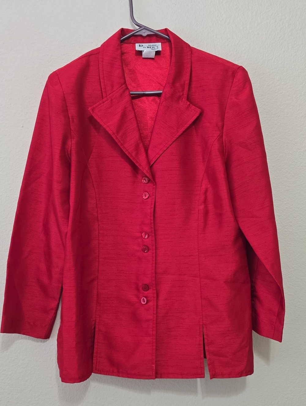 Da-rue For Neil'sVintage For The 90's Bright Red Notch-Collar Blazer 8